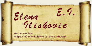 Elena Ilišković vizit kartica